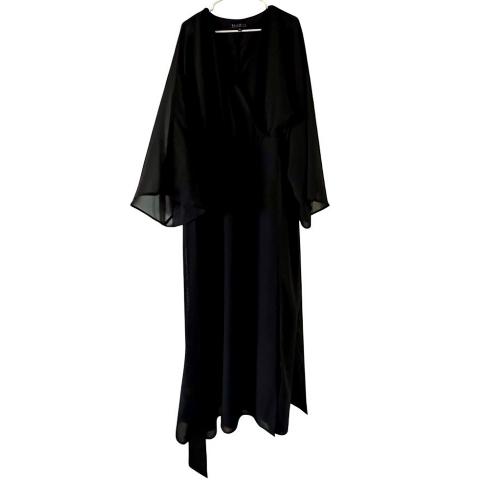 ELOQUII Black Dolman Sleeve Maxi Dress Size 18